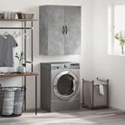 Elegante wandkast van bewerkt hout voor een tijdloze interieurstijl - Betongrijs / 1 - Dressoirs & buffetkasten