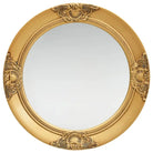 Elegante wandspiegel met antiek barok houten frame - Goud / Φ 50 cm / 1 - Spiegels