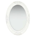 Elegante wandspiegel met antiek barok houten frame - Wit / 50 x 70 cm / 1 - Spiegels