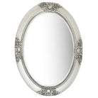 Elegante wandspiegel met antiek barok houten frame - Zilver / 50 x 70 cm / 1 - Spiegels
