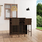 Elegante waterbestendige tuinbarset voor terras en patio - Bruin - Tuinsets