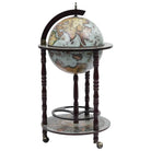 Elegante wereldbol wijnkast voor meerdere flessen en glazen - Blauw en bruin / 1 - Wijnkasten & drankkasten