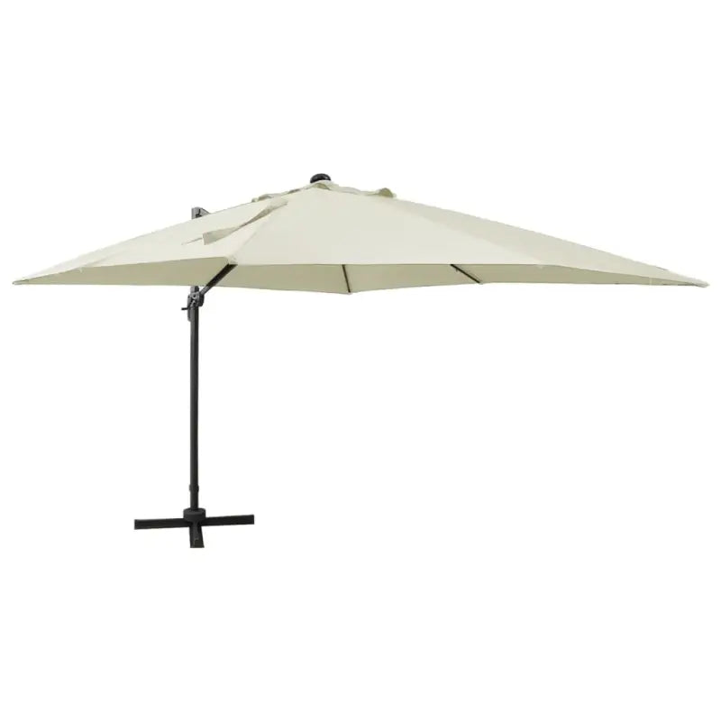 Elegante zweefparasol met LED-verlichting beschermt tegen zon en uv - Zand / 1 - Parasols en zonneschermen
