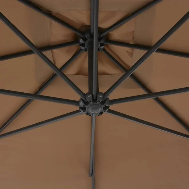 Elegante zweefparasol met stalen paal voor schaduw en uv-bescherming - Parasols en zonneschermen