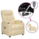 Elektrisch verstelbare fauteuil voor ultiem comfort en ontspanning - Crème / 1 - Fauteuils & Relaxfauteuils