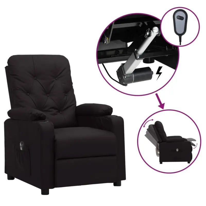 Elektrisch verstelbare fauteuil voor ultiem comfort en ontspanning - Zwart / 1 - Fauteuils & Relaxfauteuils