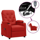Elektrisch verstelbare fauteuil voor ultiem comfort en ontspanning - Wijnrood / 1 - Fauteuils & Relaxfauteuils