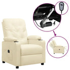 Elektrisch verstelbare fauteuil voor ultiem comfort en ontspanning - Crème / 1 - Fauteuils & Relaxfauteuils
