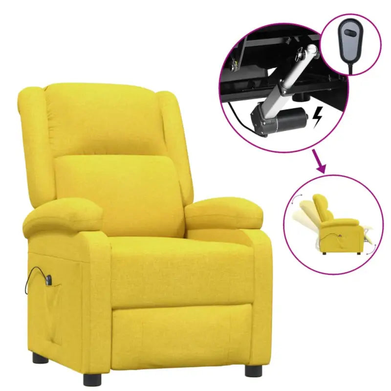 Elektrisch verstelbare fauteuil voor ultiem relaxen - Geel / 1 - Fauteuils & Relaxfauteuils