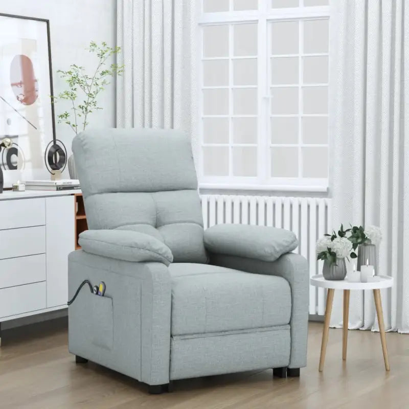 Elektrisch verstelbare massagefauteuil voor verminderde fysieke belasting - Lichtgrijs / 1 - Elektrische massagestoelen