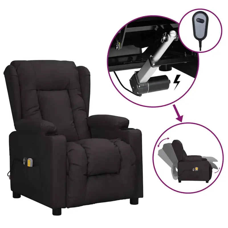 Elektrische massagefauteuil met verstelbare stoel voor ultiem comfort - Zwart / 1 - Elektrische massagestoelen