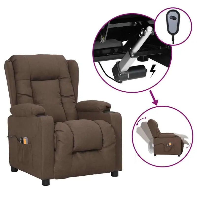 Elektrische massagefauteuil voor verminderde fysieke en mentale capaciteiten - Taupe / 1 - Elektrische massagestoelen