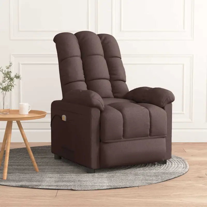 Elektrische massagestoel met verstelbare rug en voetensteun - Donkerbruin / 1 - Elektrische massagestoelen