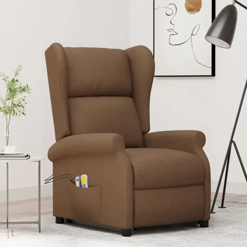 Elektrische massagestoel met verstelbare rug en voetensteun - Bruin / 1 - Elektrische massagestoelen