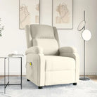 Elektrische massagestoel met verstelbare rug en voetensteun - Crème / 1 - Elektrische massagestoelen