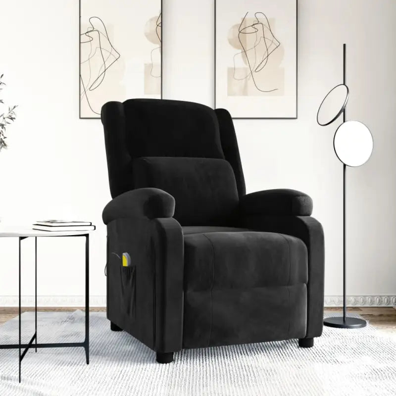 Elektrische massagestoel met verstelbare rug en voetensteun - Zwart / 1 - Elektrische massagestoelen