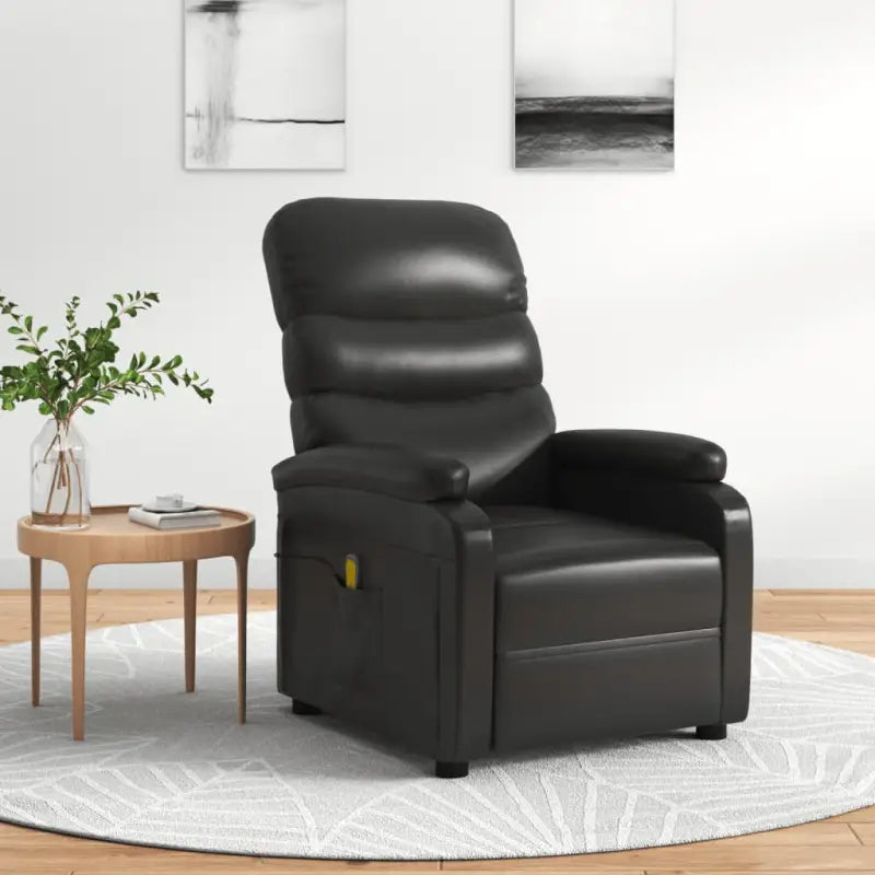 Elektrische massagestoel met verstelbare rug en voetensteun - Zwart / 1 - Elektrische massagestoelen