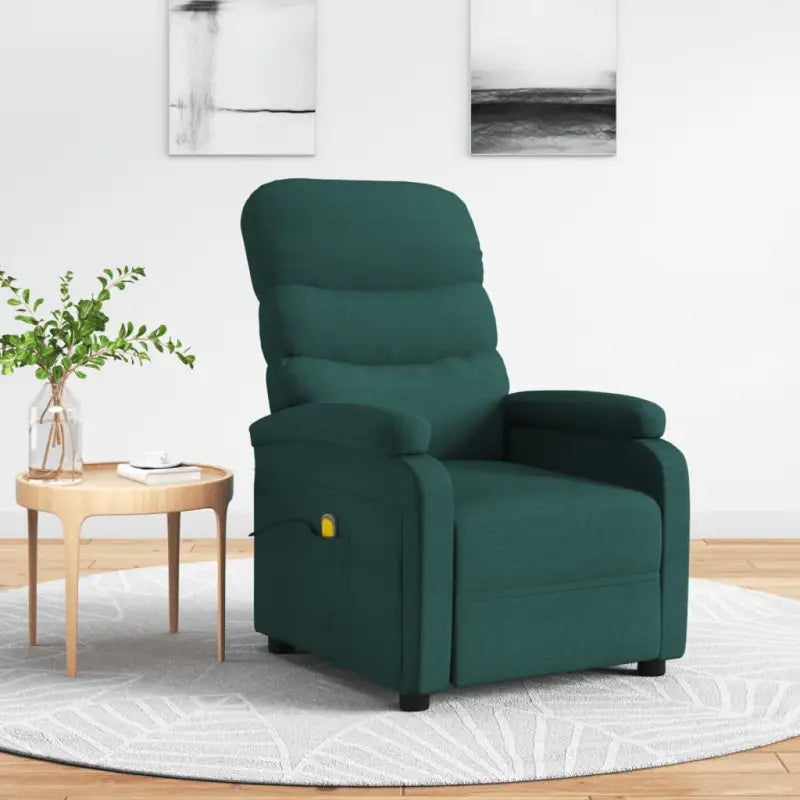Elektrische Massagestoel met Verstelbare Rugleuning en Voetensteun - Donkergroen / 1 - Elektrische massagestoelen