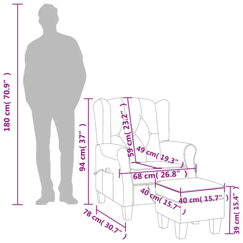 Elektrische massagestoel met voetenbankje voor een moderne uitstraling - Elektrische massagestoelen