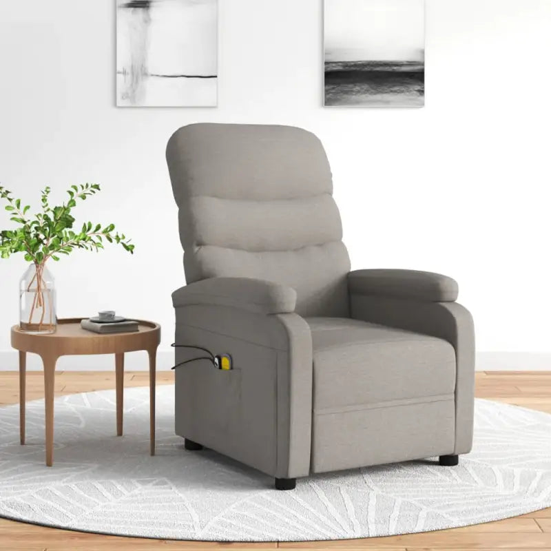 Elektrische verstelbare massagestoel voor ultiem comfort - Taupe / 1 - Elektrische massagestoelen