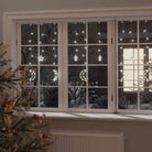 Energiebesparende LED’s kerstverlichting met sterren en manen en lange verlengkabel - Koudwit / 138 led / 1