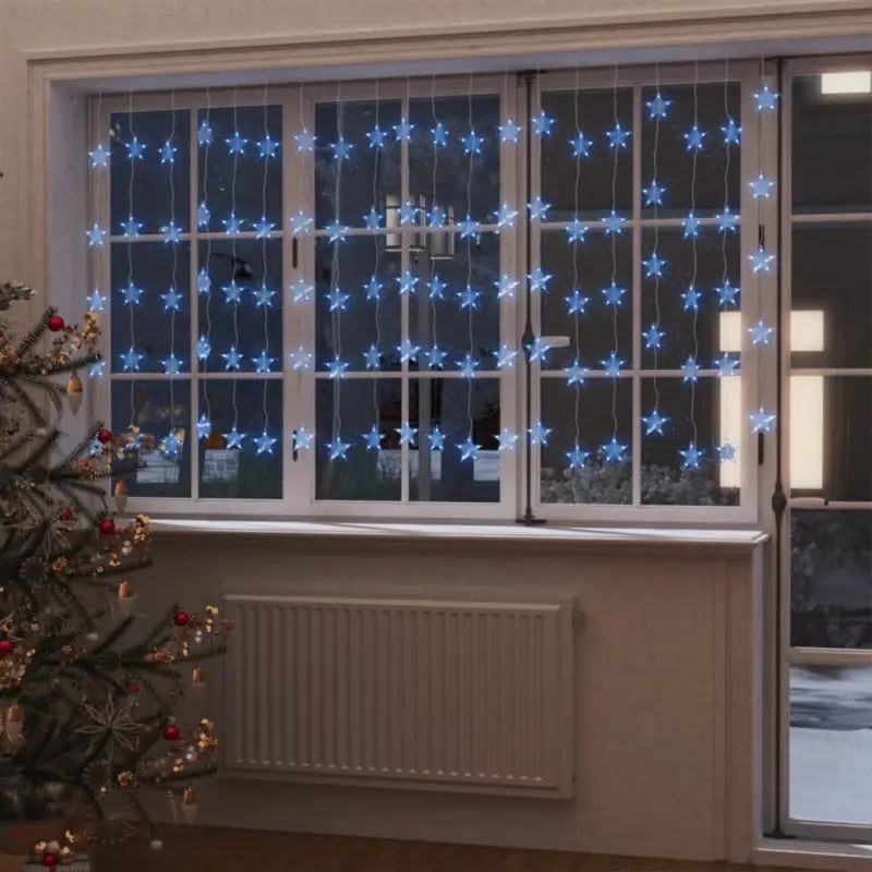 Energiebesparende LED’s sterrenlichtgordijn met lange verlengkabel - Blauw / 500 / 1 - Kerstverlichting