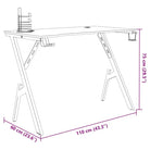 Ergonomisch Gamingbureau voor comfortabele en geconcentreerde speeltijd - Zwart / 110 x 60 x 75 cm - Bureaus