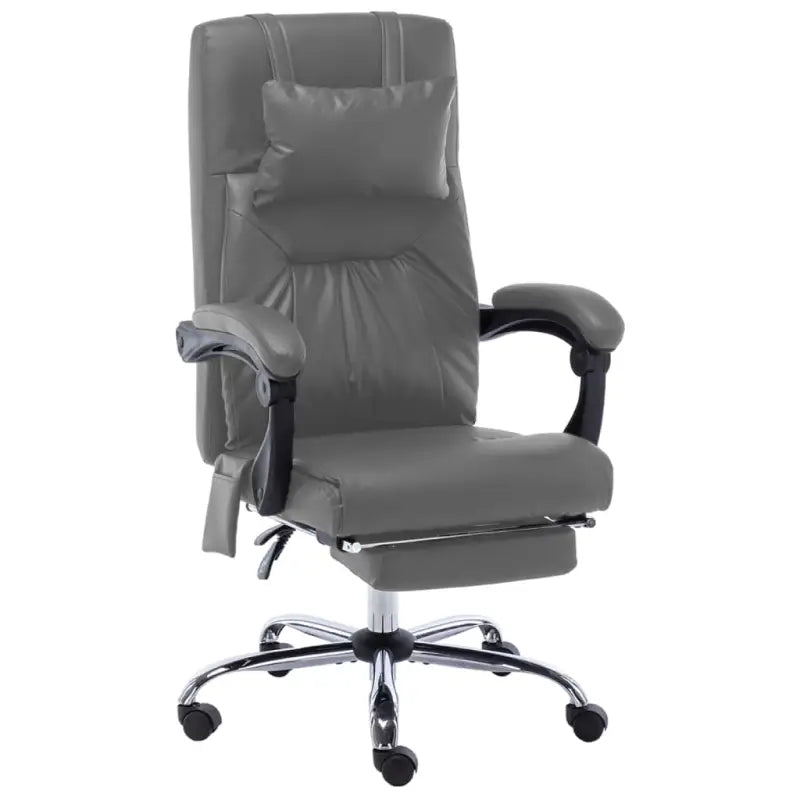 Ergonomische kantoorstoel met massage- en ligfunctie - Antraciet / 1 / Met voetensteun - Bureaustoelen