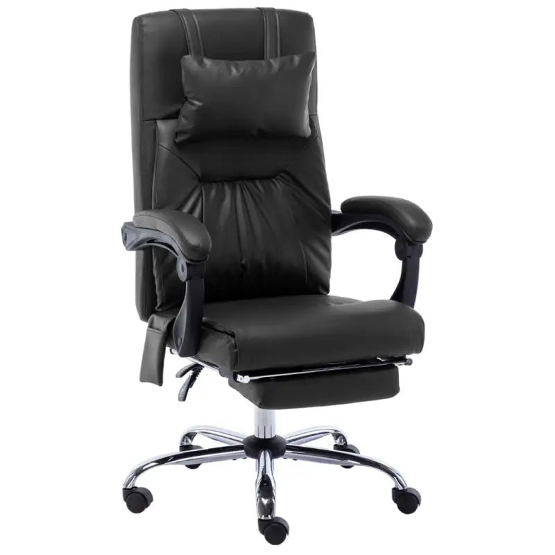 Ergonomische kantoorstoel met massage- en ligfunctie - Zwart / 1 / Met voetensteun - Bureaustoelen