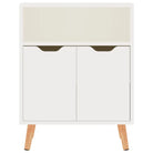 Ervaar elegantie met een dressoir van hoogglans wit en bewerkt hout - Dressoirs & buffetkasten