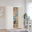 Extra brede archiefkast met verstelbare schappen in gepoedercoat staal - Wit / 1 - Archiefkasten