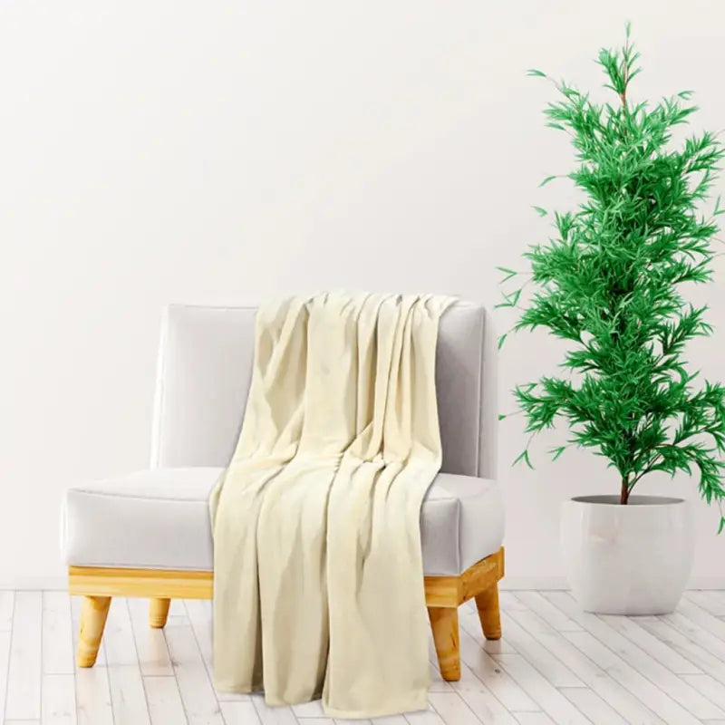 Extra zachte deken voor comfort en stijl in huis - Crème / 150 x 200 cm / 1 - Dekens