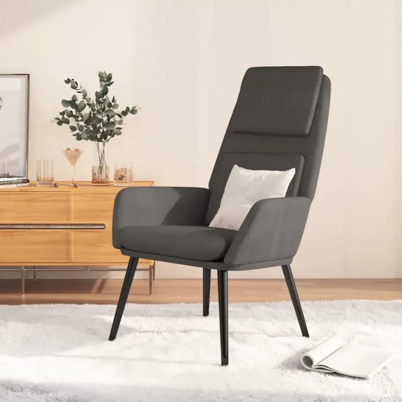 Fauteuil met optimaal zitcomfort en zachte bekleding - Donkergrijs / 1 / Zonder voetensteun - Fauteuils & Relaxfauteuils