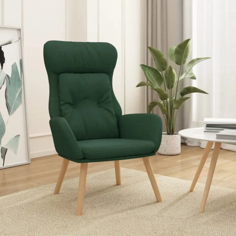 Fauteuil met optimaal zitcomfort en zachte bekleding - Donkergroen / 1 / Zonder voetensteun - Fauteuils & Relaxfauteuils