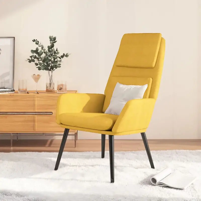 Fauteuil met optimaal zitcomfort en zachte bekleding - Geel / 1 / Zonder voetensteun - Fauteuils & Relaxfauteuils