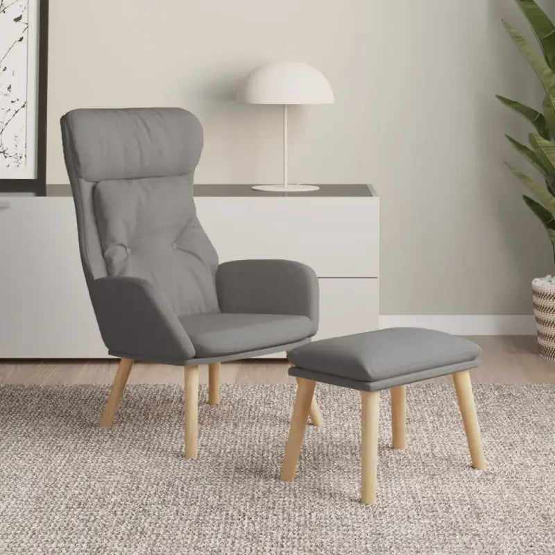 Fauteuil met optimaal zitcomfort en zachte bekleding - Lichtgrijs / 1 / Met voetensteun - Fauteuils & Relaxfauteuils