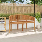 Fijn geschuurd houten tuinbank in bananenvorm voor terras en tuin - 151 cm / 1 - Tuinbanken