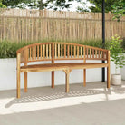 Fijn geschuurd houten tuinbank in bananenvorm voor terras en tuin - 180 cm / 1 - Tuinbanken