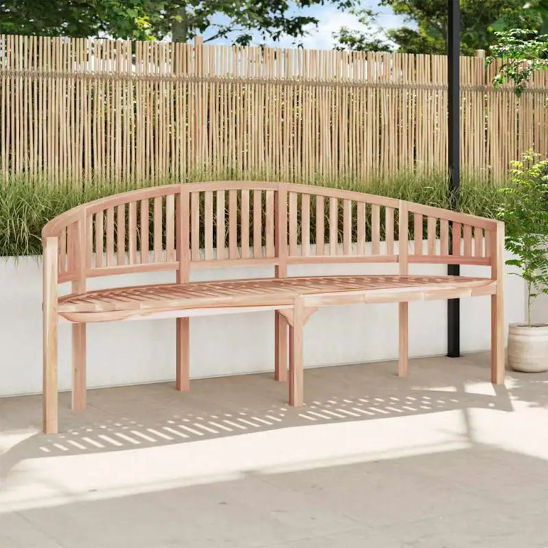 Fijn geschuurd houten tuinbank in bananenvorm voor terras en tuin - 200 cm / 1 - Tuinbanken