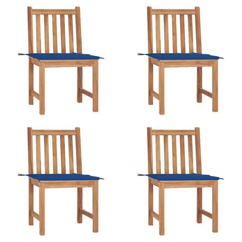 Fijn geschuurd houten tuinstoelenet voor comfort in tuin of terras - koningsblauw / 4 - Tuinstoelen