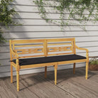 Fijn geschuurd teakhouten tuinbank met rustieke charme - Antraciet / 150 cm / 1 - Tuinbanken