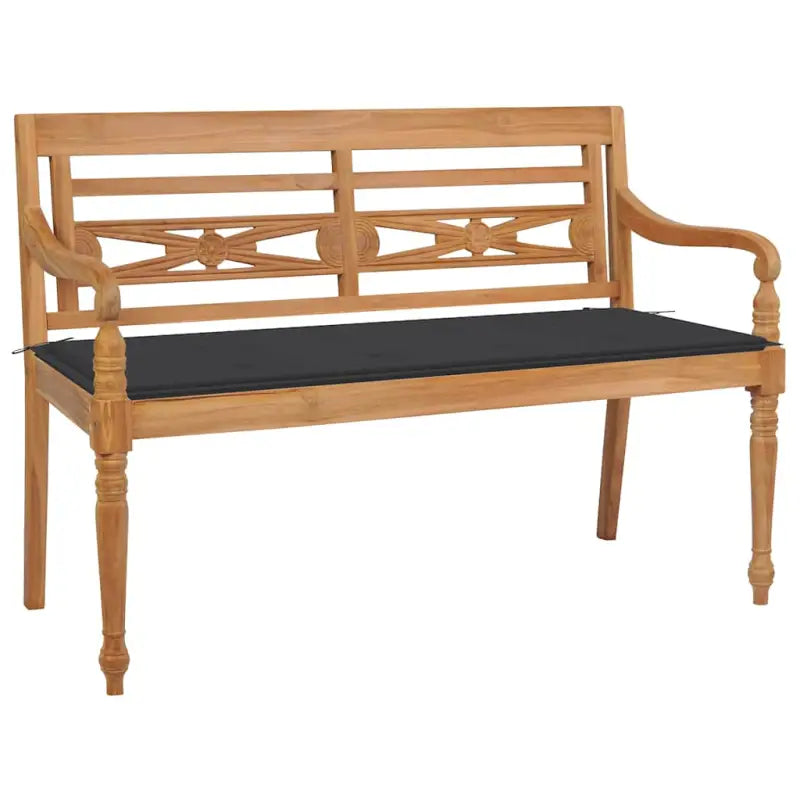 Fijn geschuurd teakhouten tuinbank met rustieke charme - Antraciet / 120 cm / 1 - Tuinbanken