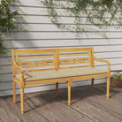 Fijn geschuurd teakhouten tuinbank met rustieke charme - Beige / 150 cm / 1 - Tuinbanken
