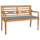 Fijn geschuurd teakhouten tuinbank met rustieke charme - Grijs / 120 cm / 1 - Tuinbanken