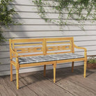 Fijn geschuurd teakhouten tuinbank met rustieke charme - Grijs ruitpatroon / 150 cm / 1 - Tuinbanken