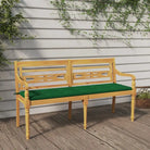 Fijn geschuurd teakhouten tuinbank met rustieke charme - Groen / 150 cm / 1 - Tuinbanken