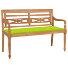 Fijn geschuurd teakhouten tuinbank met rustieke charme - Heldergroen / 120 cm / 1 - Tuinbanken