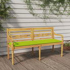 Fijn geschuurd teakhouten tuinbank met rustieke charme - Heldergroen / 150 cm / 1 - Tuinbanken