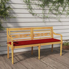 Fijn geschuurd teakhouten tuinbank met rustieke charme - Rood / 150 cm / 1 - Tuinbanken
