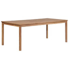 Fijn geschuurd teakhouten tuintafel voor een natuurlijke look - 200 x 100 x 77 cm / 1 - Tuintafels